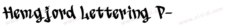 Hemgjord Lettering P字体转换